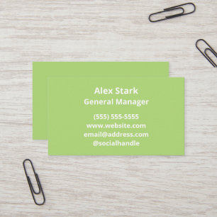 Solid Leaf Green Business Cards