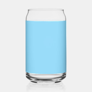 Solid light blue background evenly colored can glass