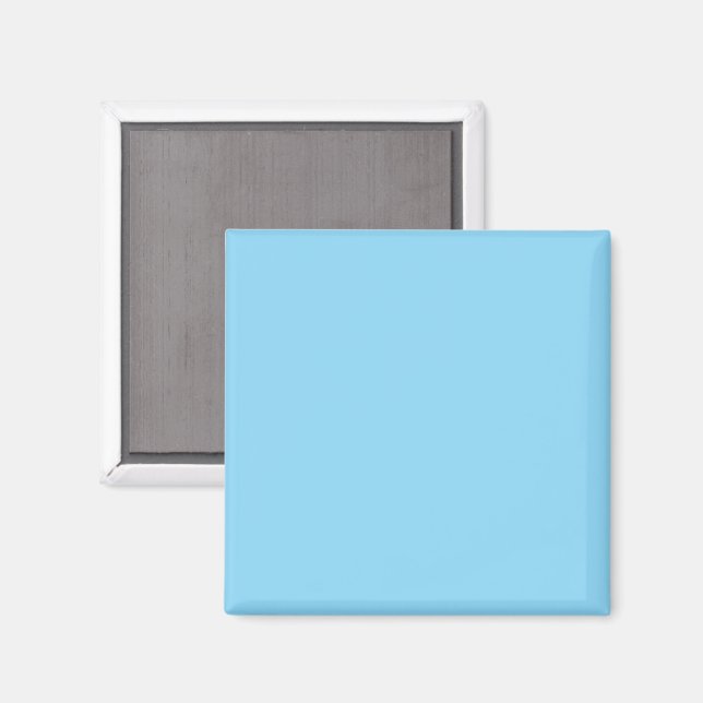 Solid light blue background evenly colored magnet (Front/Back)