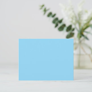 Solid light blue background evenly colored postcard