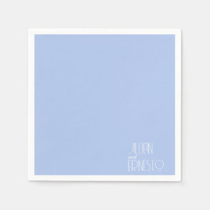 Solid Light Blue Lily of the Valley Custom Napkins