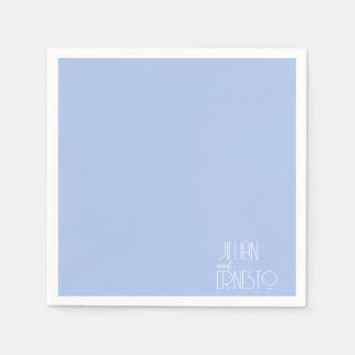 Solid Light Blue Lily of the Valley Custom Napkins