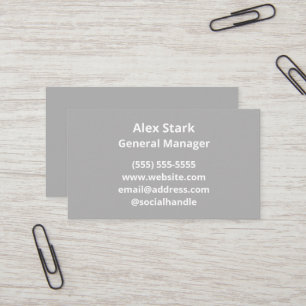 Solid Light Gray Business Cards