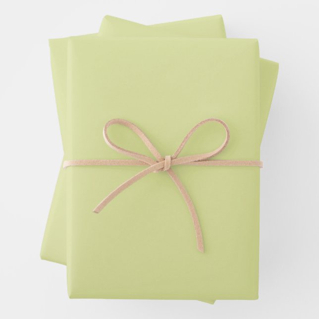 Solid Light Gray Yellow Wrapping Paper Sheets (In situ)