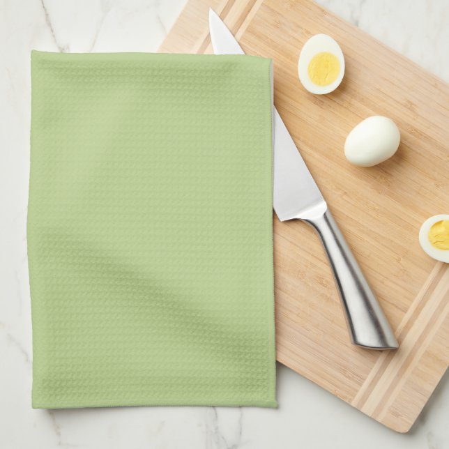 Solid Light Green Kitchen Towel (Quarter Fold)