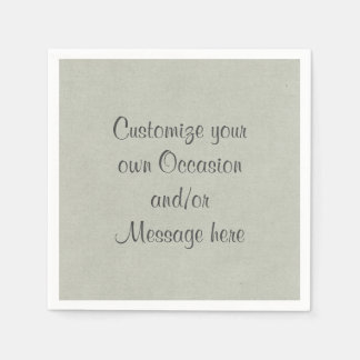 Solid Light Grey Customize with your Occasion Napkins