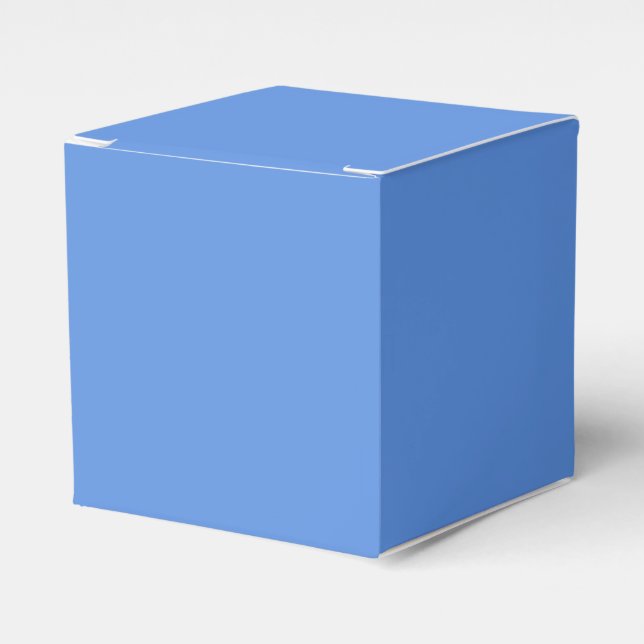 Solid light indigo blue favor boxes (Front Side)
