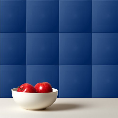 Solid light navy blue ceramic tile