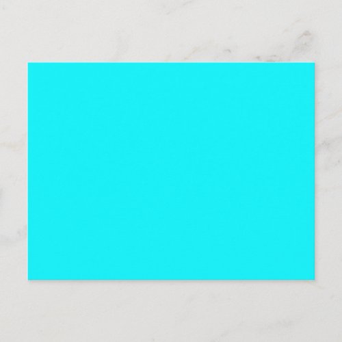 Solid Light Neon Aqua Postcard