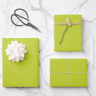 Solid light pear green wrapping paper sheets