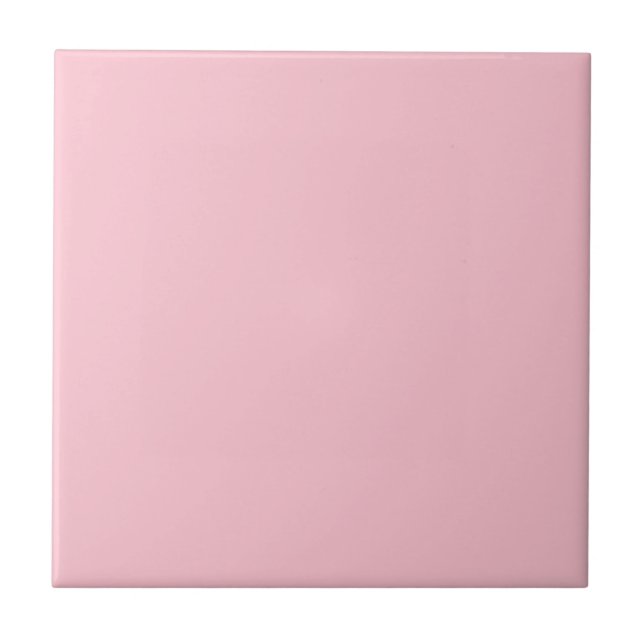 Solid Light Pink Color Ceramic Tile (Front)