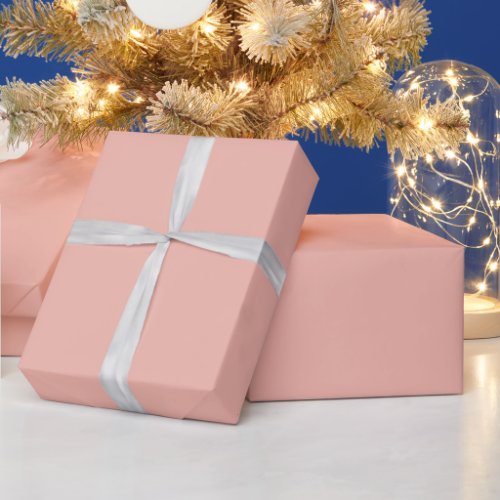 Solid light salmon pale red wrapping paper