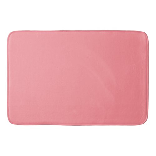 Solid light salmon pink bath mat