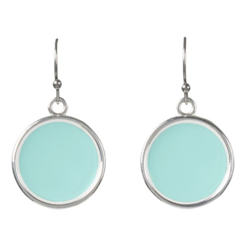 Solid light turquoise earrings