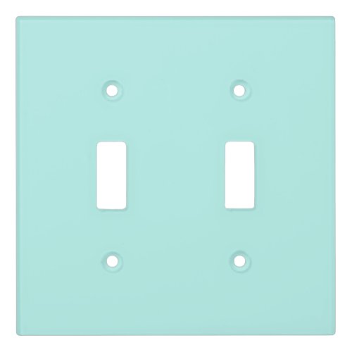 Solid light turquoise light switch cover