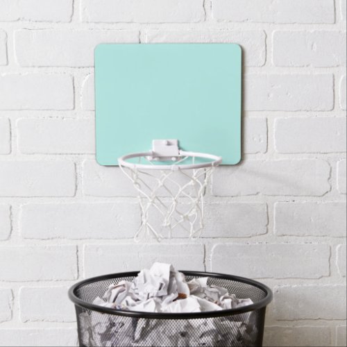 Solid light turquoise mini basketball hoop