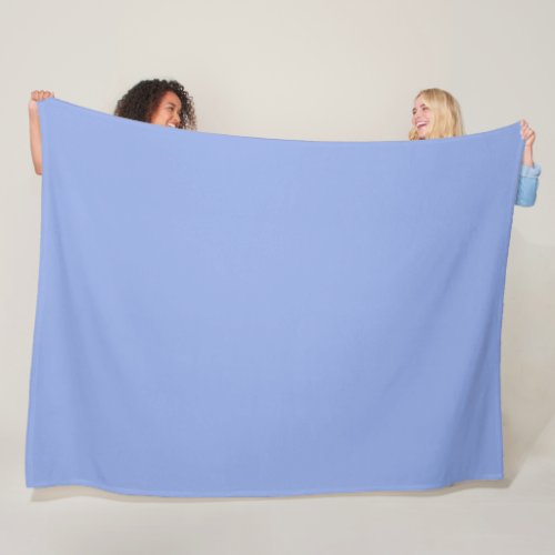 Solid Light Ultramarine Blue Fleece Blanket