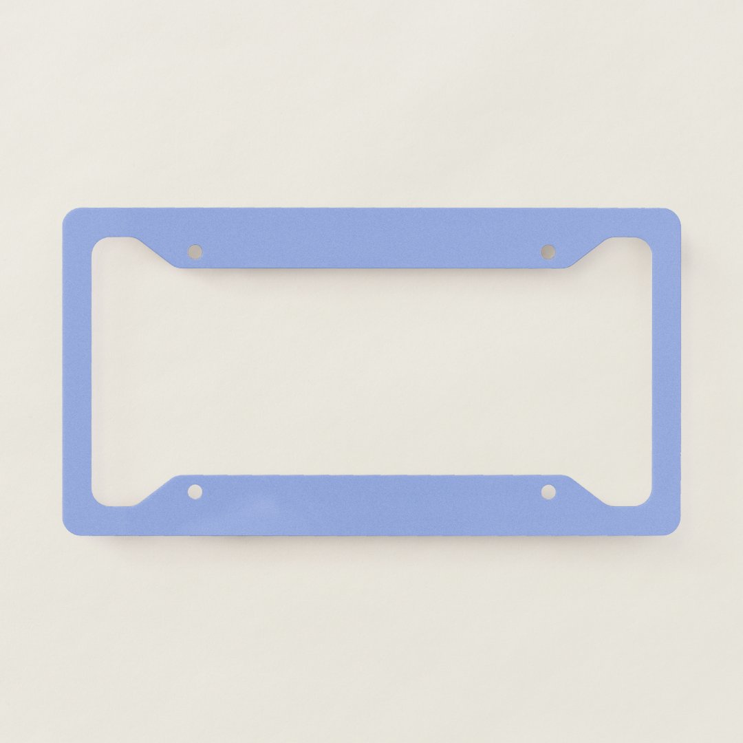 Solid Light Ultramarine Blue License Plate Frame | Zazzle