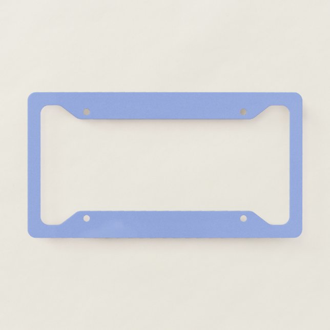 Solid Light Ultramarine Blue License Plate Frame (Front)