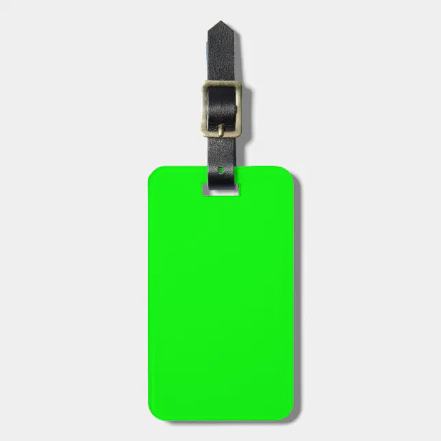 Solid Lime Green Luggage Tag Zazzle