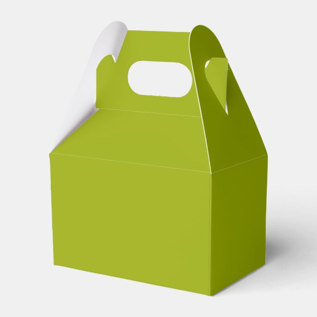 Solid Limeade Green Favor Boxes (Front Side)