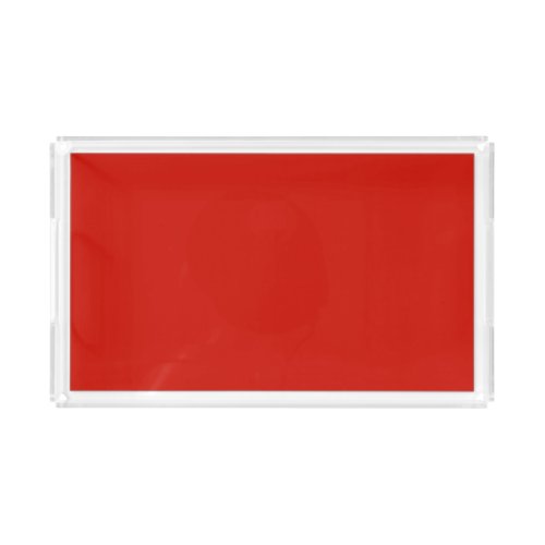 Solid lipstick red acrylic tray