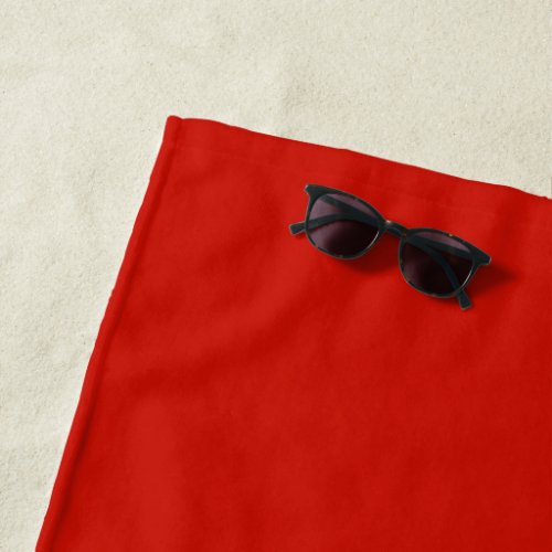 Solid lipstick red beach towel