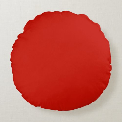 Solid lipstick strong red round pillow