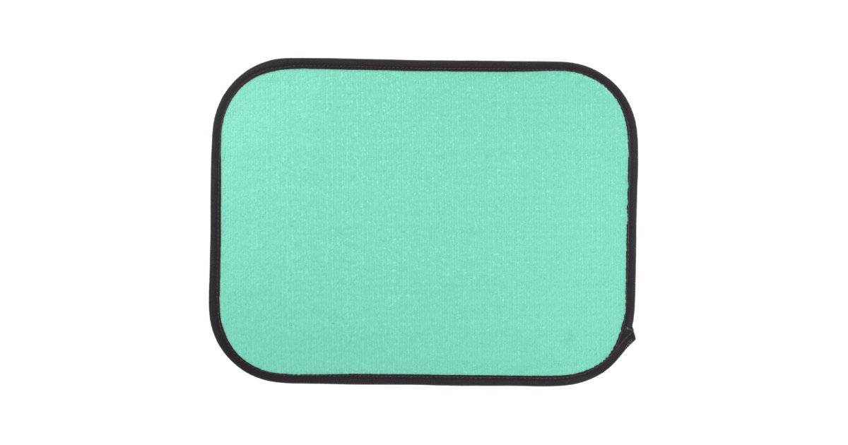 Solid magic mint car floor mat Zazzle