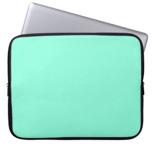 Solid magic mint laptop sleeve