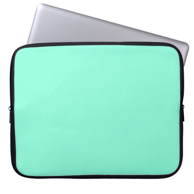 Solid magic mint laptop sleeve (Front)