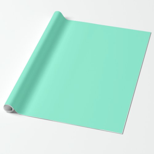 Solid magic mint wrapping paper