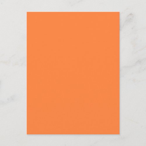 Solid Mango Orange Color Decor ready to customize Postcard