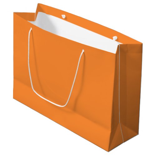 solid mango orange color large gift bag