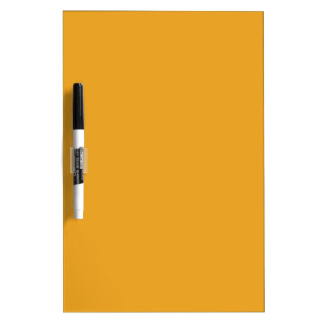 Solid Marigold 12x8 Dry Erase Board with Marker (Front)