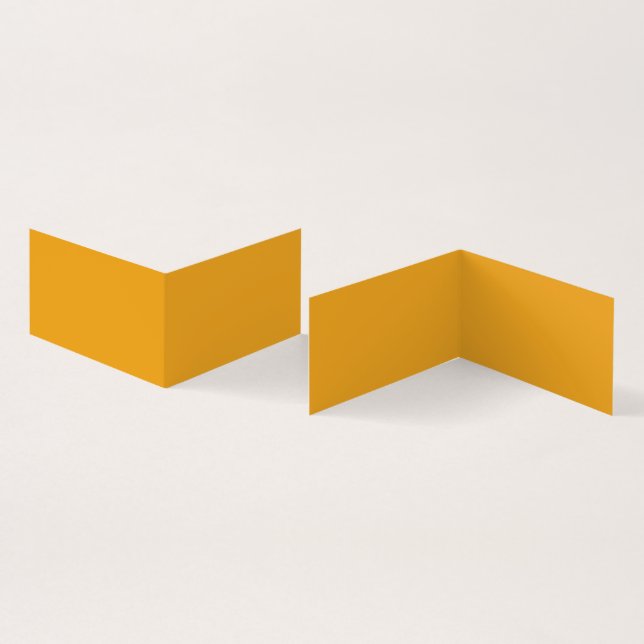 Solid Marigold Folded Horizontal Book Business Card (Inside and Outside)