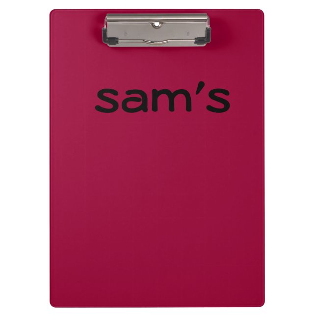 Solid Maroon Color Clipboard (Front)