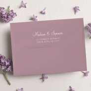 Solid Mauve Purple Wedding 5x7 Envelope at Zazzle