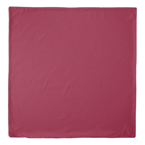 Solid medium berry red duvet cover