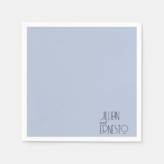 Solid Medium Blue Lily of the Valley Custom Napkins