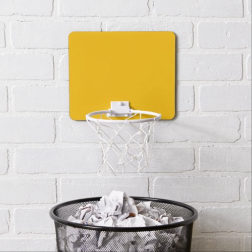 Solid medium cadmium yellow amber mini basketball hoop