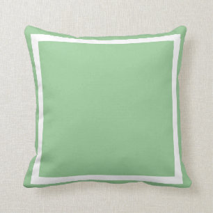 solid medium soft powder blue green plain pillow