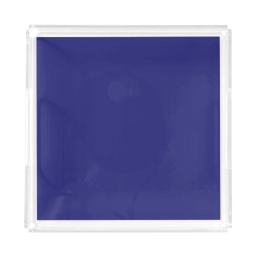 Solid Midnight Blue Color Minimalist Plain Acrylic Tray