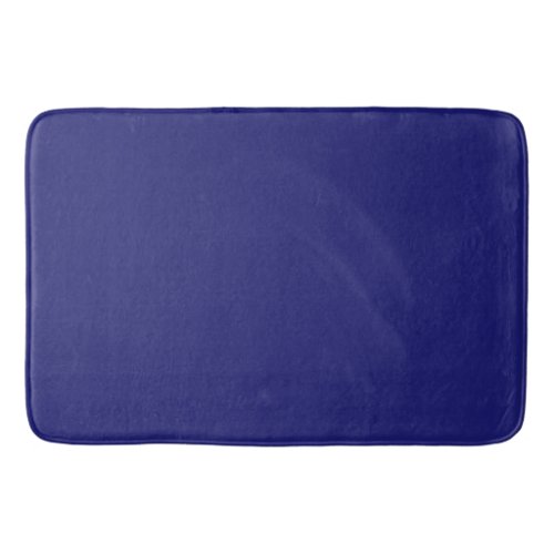 Solid Midnight Blue Color Minimalist Plain Bath Mat