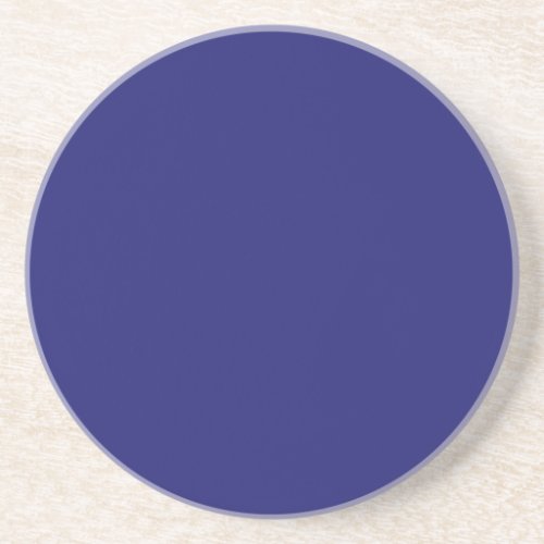 Solid Midnight Blue Color Minimalist Plain Coaster