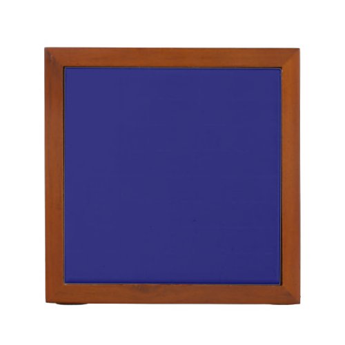 Solid Midnight Blue Color Minimalist Plain Desk Organizer