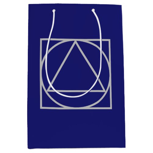 Solid Midnight Blue Elegant Modern Minimalist Medium Gift Bag