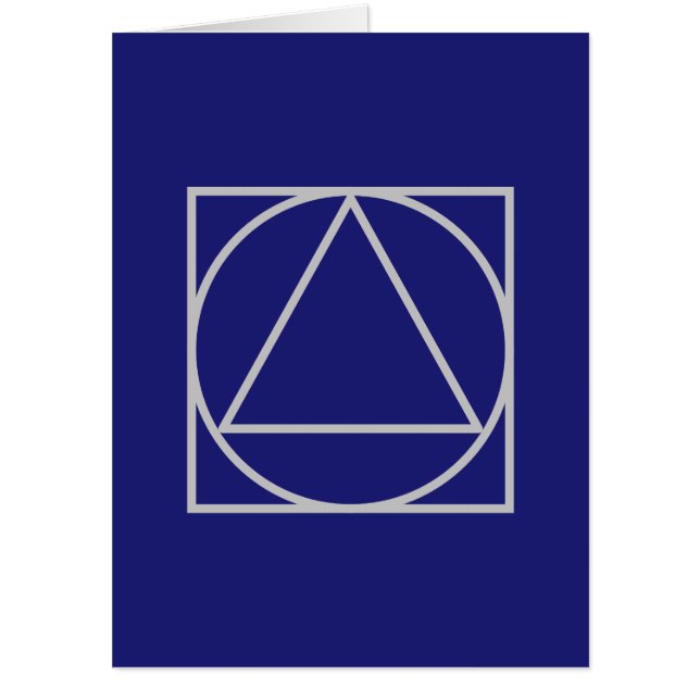 Solid Midnight Blue Square Circle Triangle Shapes Card (Front)
