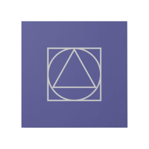 Solid Midnight Blue Square Circle Triangle Shapes Gallery Wrap
