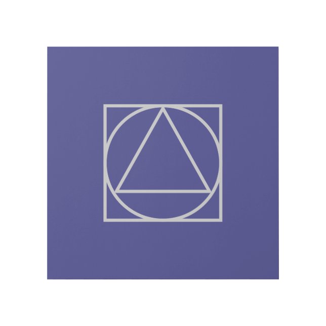 Solid Midnight Blue Square Circle Triangle Shapes Gallery Wrap (Front)